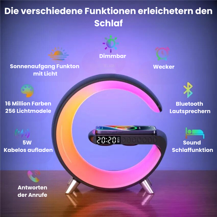 SMARTE LAMPE/ SOUNDBOOSTER/ BLUETOOTH UND WECKER