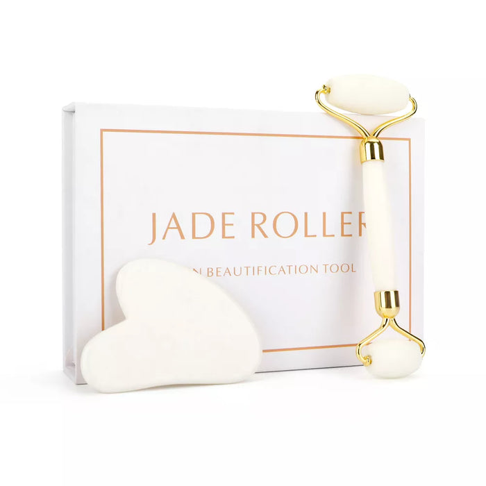 JADE ROLLER AUS 100% ROSE QUARZT